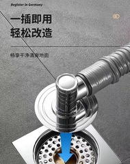 Washing machine sewer pipe floor drain joint drainage pipe special anti-odor and anti-overflow dual-use toilet tee cover