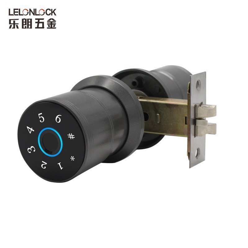 Cerradura de huellas digitales esférica inteligente transfronteriza cerradura de puerta sin llave cerradura de puerta doméstica puerta de madera interior cerradura inteligente electrónica de oficina
