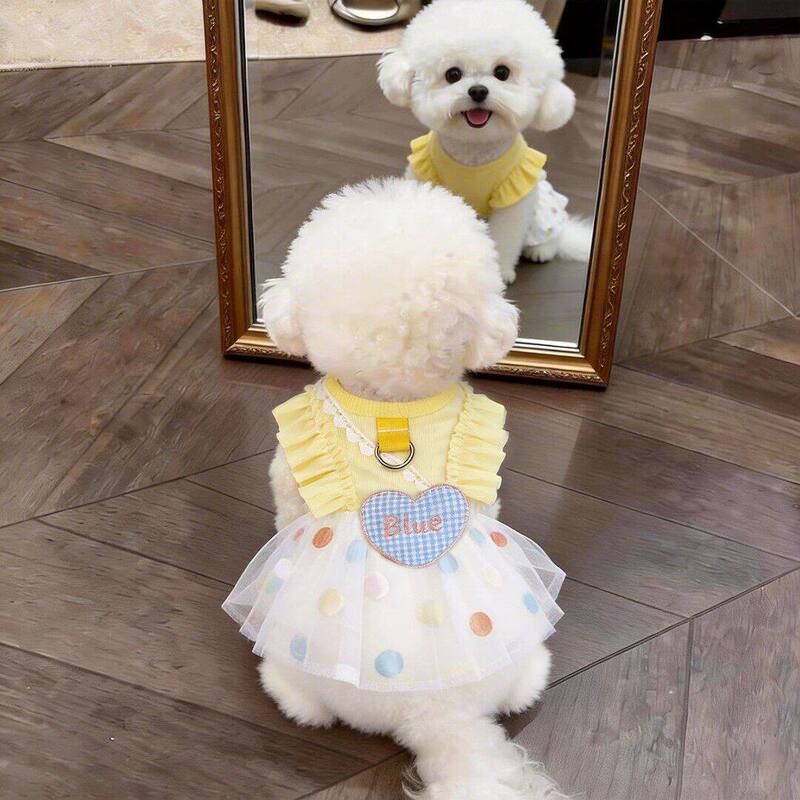 Dog Clothes Summer Thin Princess Dress for Small Dogs Pet Teddy Bichon Cooling Clothing Cat Anti-Shedding Skirt