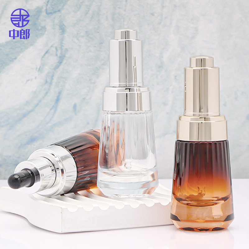 中郎盛美化妆品精华液高档分装瓶滴泵瓶胶头滴管瓶可印制LOGO瓶子
