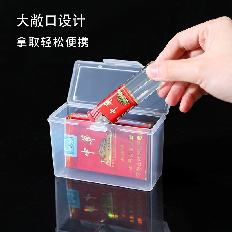 タバコ箱ソフトパック専用男性携帯防風プラスチック透明20本入り粗煙ソフトケース保護たばこ箱セット|undefined