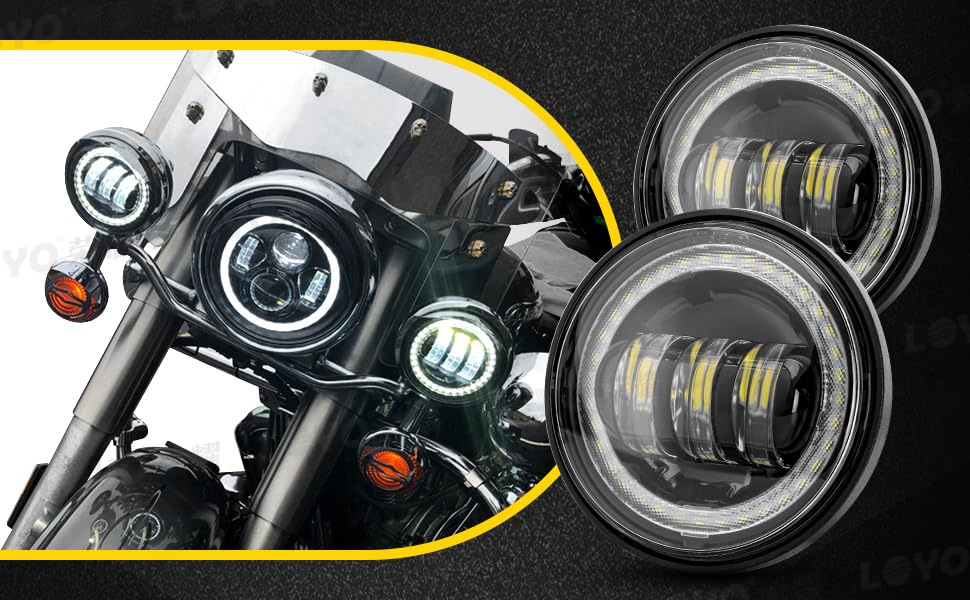 4.5 inch Harley fog lamp 30W Harley motorcycle modified LED fog lamp with aperture Devil eye