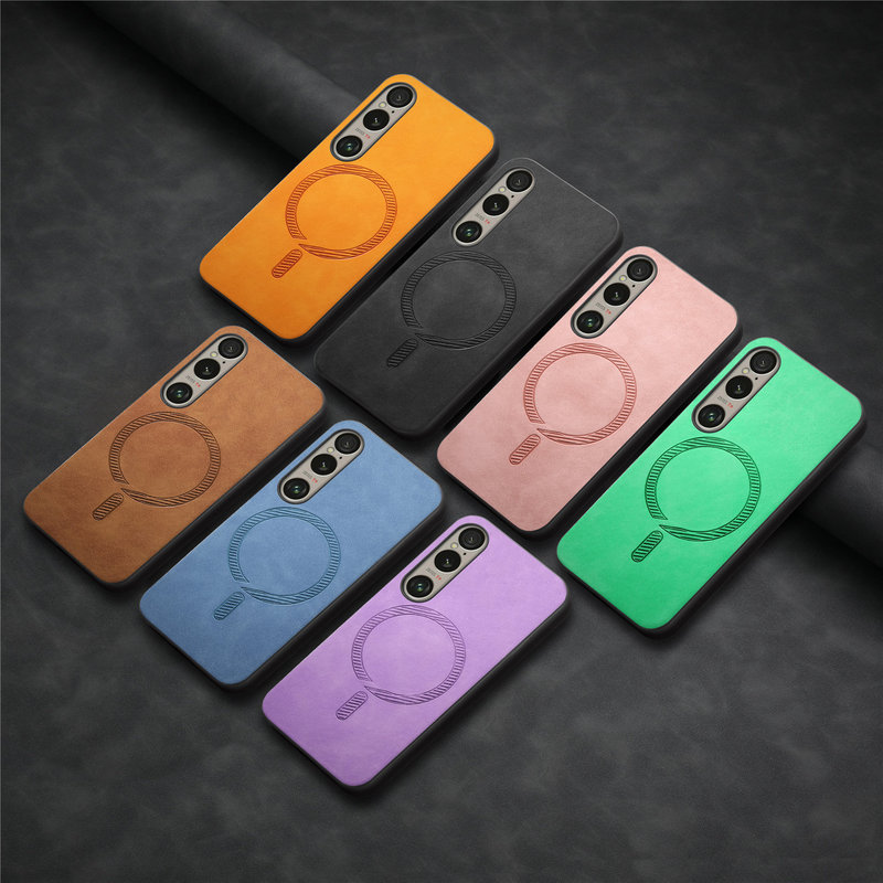 Suitable for Sony Xperia1 Vi Mobile Phone Case Magnetic Car-Mounted Pure Color Skin-Feel Sony Xperia1 V Protective Case
