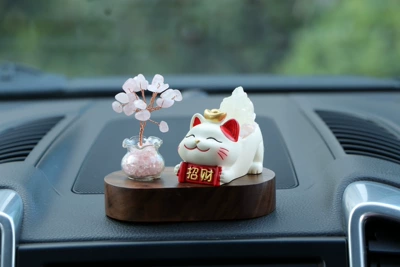 Cute Creative Cartoon Figurine – Car ornaments - crystal-tree-lucky-cat