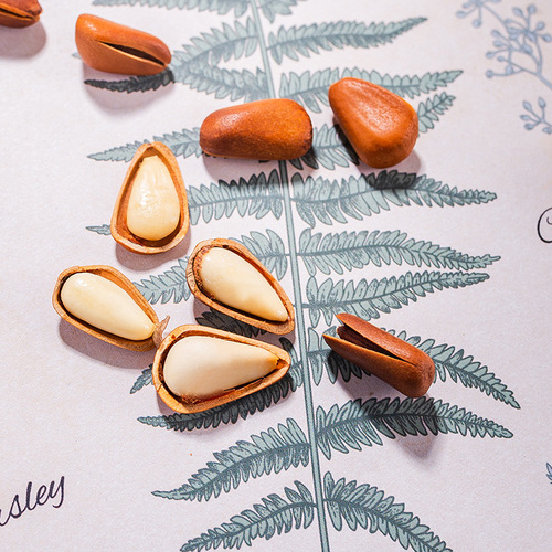  New Arrival Northeast Pine Nuts Fried Open Pine Nut King 500g Nut Roasted Snack Wholesale