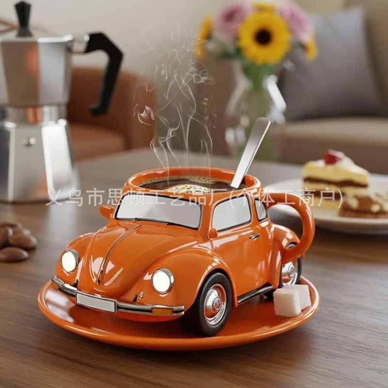 跨境新款Creative Mustang Shaped Coffee Mug甲壳虫车杯子马克杯|undefined