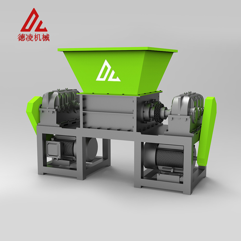 原厂大型床垫沙发垫粉碎 双轴秸秆稻草撕碎机