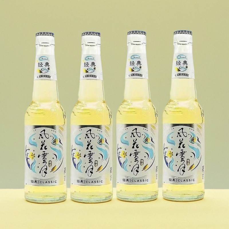 风花雪月啤酒云南大理啤酒原味淡爽拉格小麦黄啤 325ml瓶装一整箱|undefined