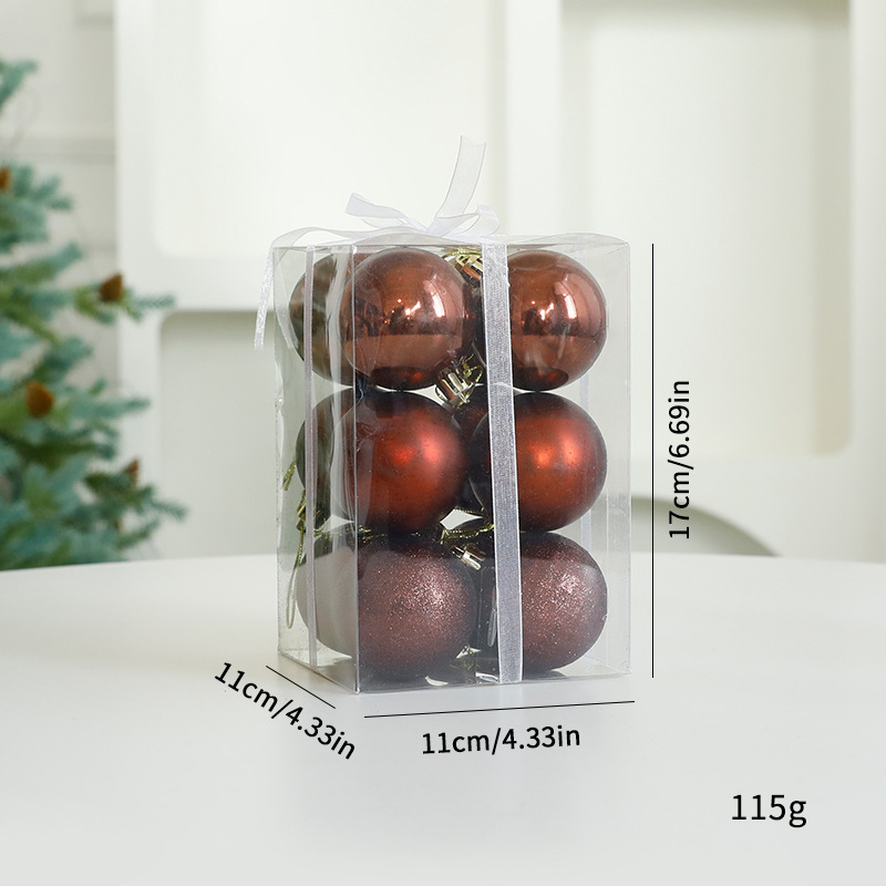 Navidad decoración bola de plástico fiestas colgantes bolas colgantes bolas clásicas barril galvanizadas bolas de Navidad al por mayor en stock