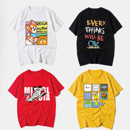 Boys' short-sleeved t-shirt pure cotton summer clothes new trendy children's clothing T-shirts for big boys boys half-sleeved children's summer clothes
