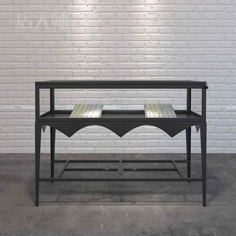 玻璃展示柜透明展柜陈列柜台样品柜珠宝首饰品货架铁艺商用柜子