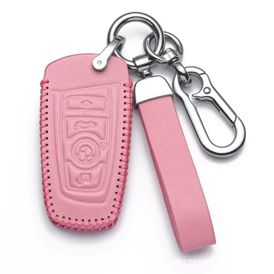 Static Rod/Key Bag | buckle - bmw-a-square-4-keys-pink-high-grade-leather