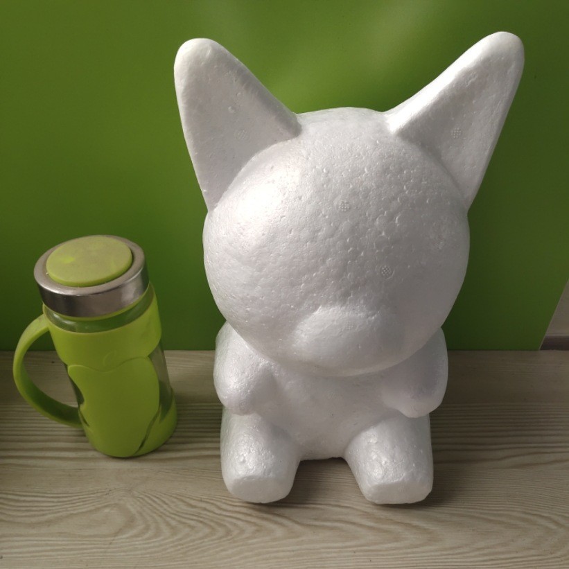 Oso de espuma directo de fábrica blanco DIY material de arreglo floral hecho a mano Día de San Valentín Rosa oso con juguete