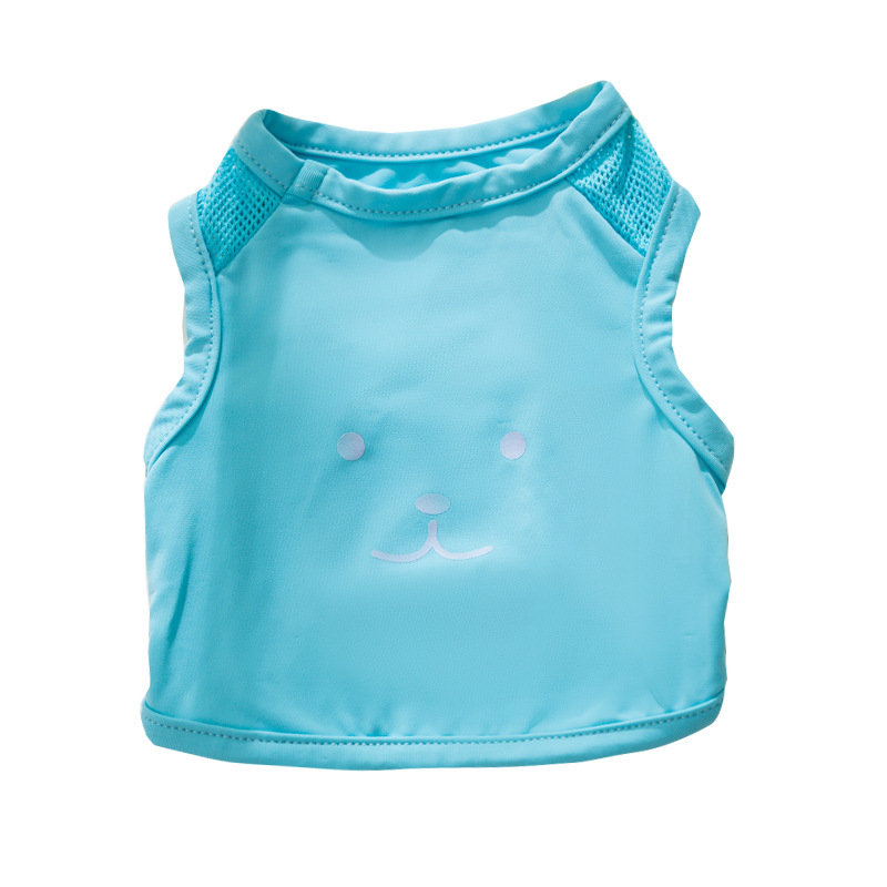 La primavera y el Verano Perro dopamina color caramelo dos pies chaleco fresco mediano y pequeño perro gato de Peluche ropa para perros mascotas