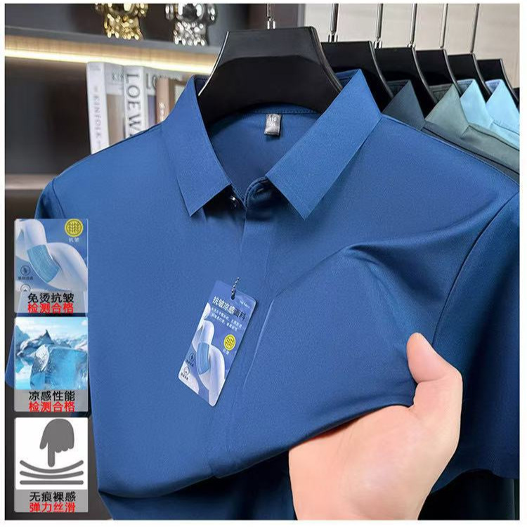 2026 Summer New Casual Shirt Men's Solid Color Short-Sleeve Top Anti-Wrinkle High-Quality Base Shirt One Piece Wholesale 2026 Summer New Casual Shirt Men's Solid Color Short-Sleeve Top Anti-Wrinkle High-Quality Base Shirt One Piece Wholesale