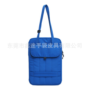 Customized Simple Vertical Tablet Bag Commuter Nylon iPad Handbag 15.6inch Satchel Laptop Bag