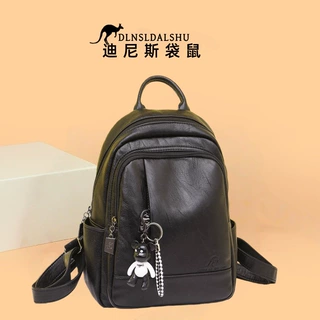 跨境时尚双肩包女潮韩版小百搭背包软皮休闲学生书包包简约新款