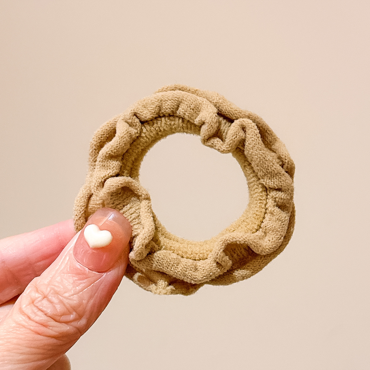 Simple todo partido oreja de madera banda de pelo cabeza de bola banda de goma de las mujeres de alta elástico durable cuerda de pelo accesorios para el cabello