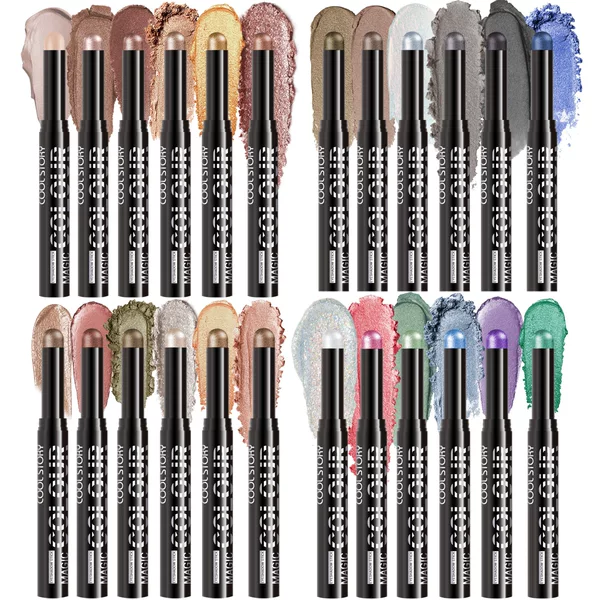 Coolstory Cross-Border Eyeshadow Stick Matte Lazy Eyeshadow Pen Brightening and Enhancing Eye Shadow Waterproof 24 Colors