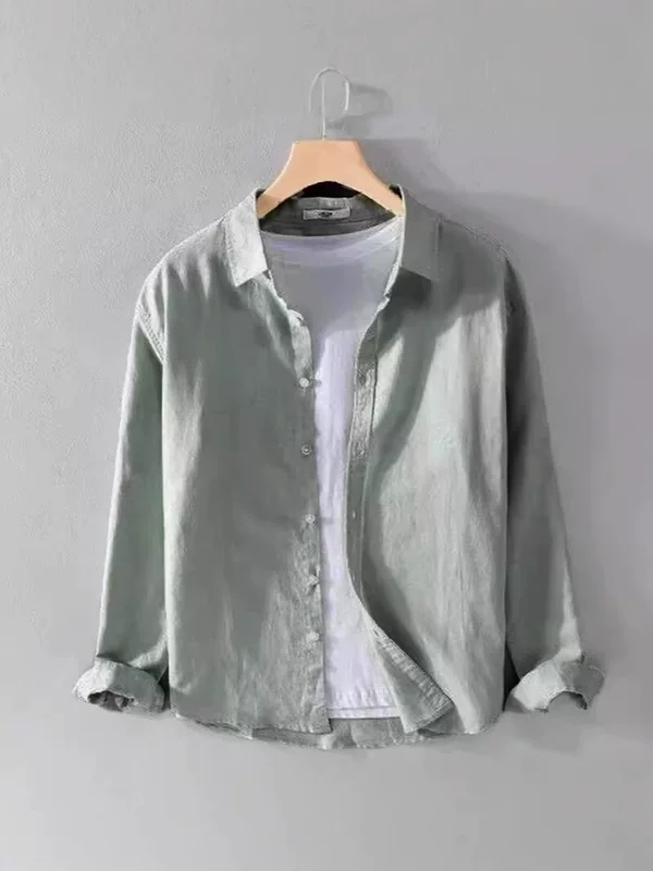 Рубашка, японская летняя одежда, тенденц jacket, хлопок и лён