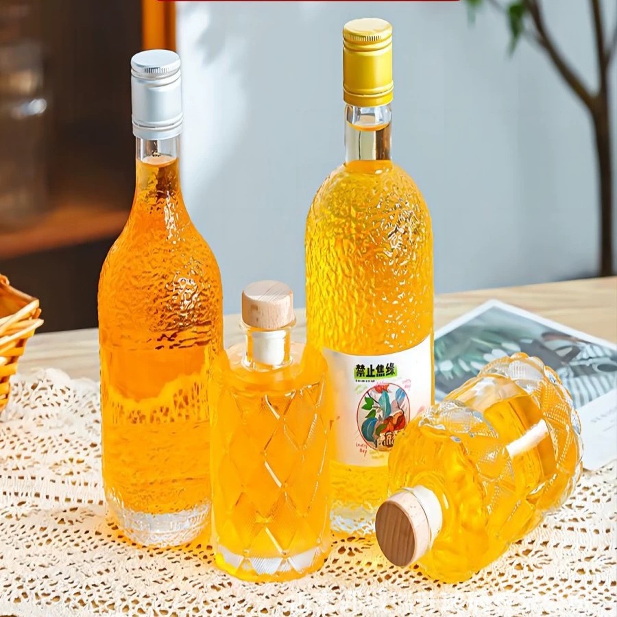 厂家直供250-500ML果酒瓶饮料瓶密封玻璃酒瓶果酒分装瓶