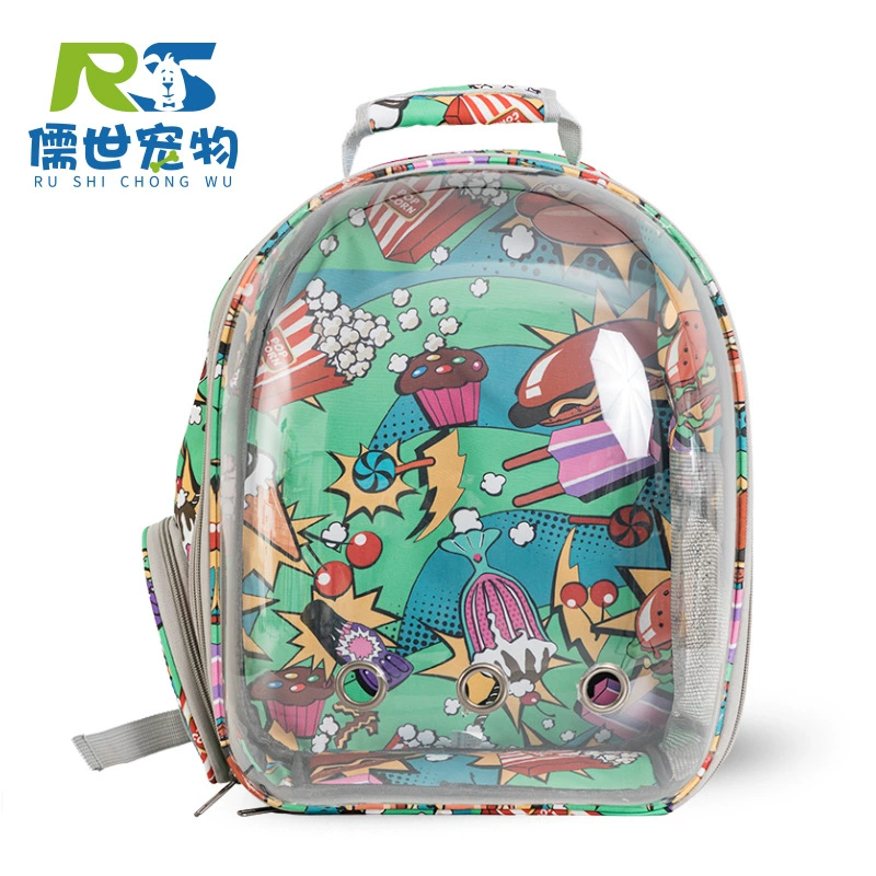 Новая космическая сумка для домашних животных с принтом прозрачная космическая капсула для домашних животных сумка для кошек из дышащей сетки рюкзак для домашних животных оптом