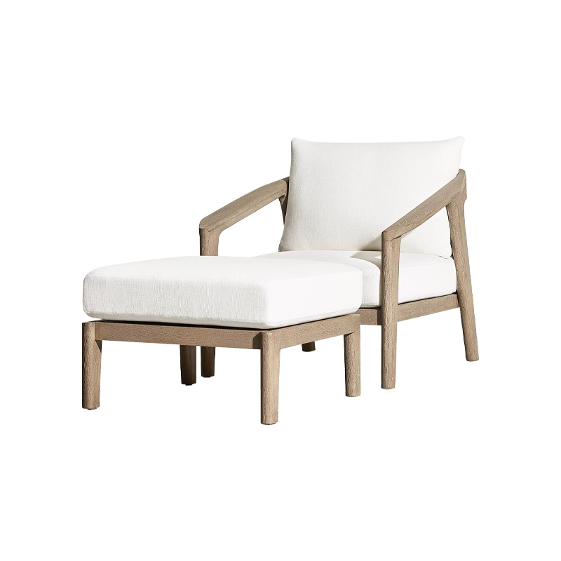 Sofá al aire libre Hotel Villa patio balcón sofá de madera maciza al aire libre jardín terraza ocio sofá muebles de teca