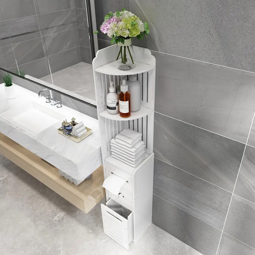 Corner Bathroom Toilet Shelf Household Multi-layer Storage Cabinet Wardrobe Bathroom Large Capacity Storage Rack
