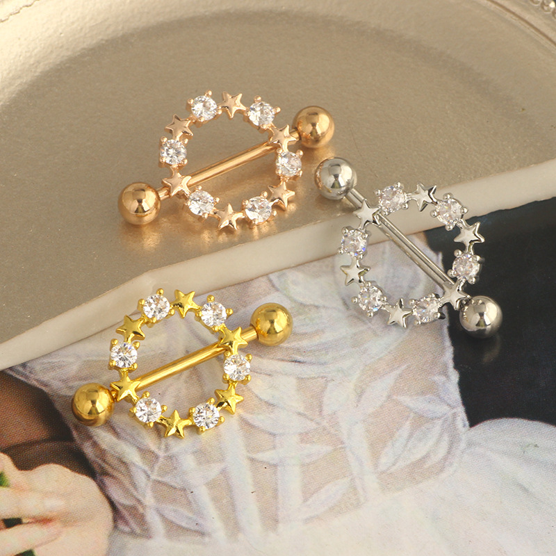 Labret piercing jewelry detail image