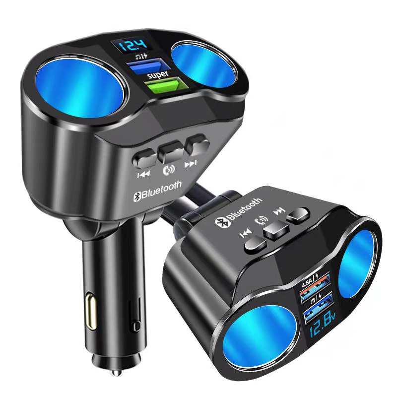現物秒発クロスボーダー車載充電器デジタル表示超高速充電bluetooth MP3プレーヤーナビゲーションハンズフリー電話|undefined