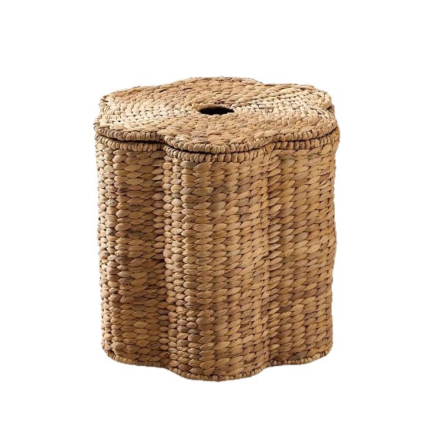 Cestas de almacenamiento de paja nórdica personalizadas con cubierta de calabaza cestas de almacenamiento de hierba tejidas a mano cestas de almacenamiento de decoración doméstica
