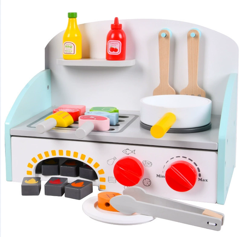 Wooden cooker, children's family set, toy for kindergarten, new collection, 2 in 1