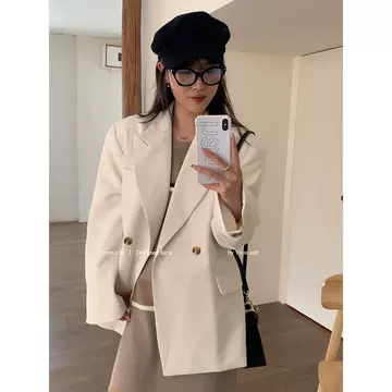 One pill yvon edit Guangzhou three rows autumn and winter suit jacket women's all-match high-grade shoulder pad top 90358 - ShopShipShake