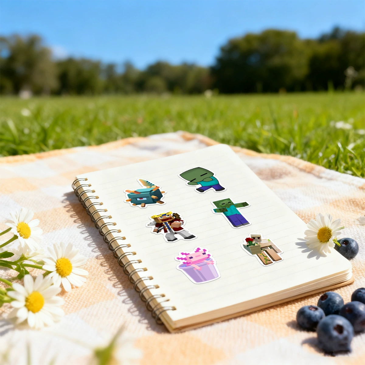 50 наклеек с материалами Minecraft, наклейки Minecraft, наклейки перефирияPVC для игры в пиксели