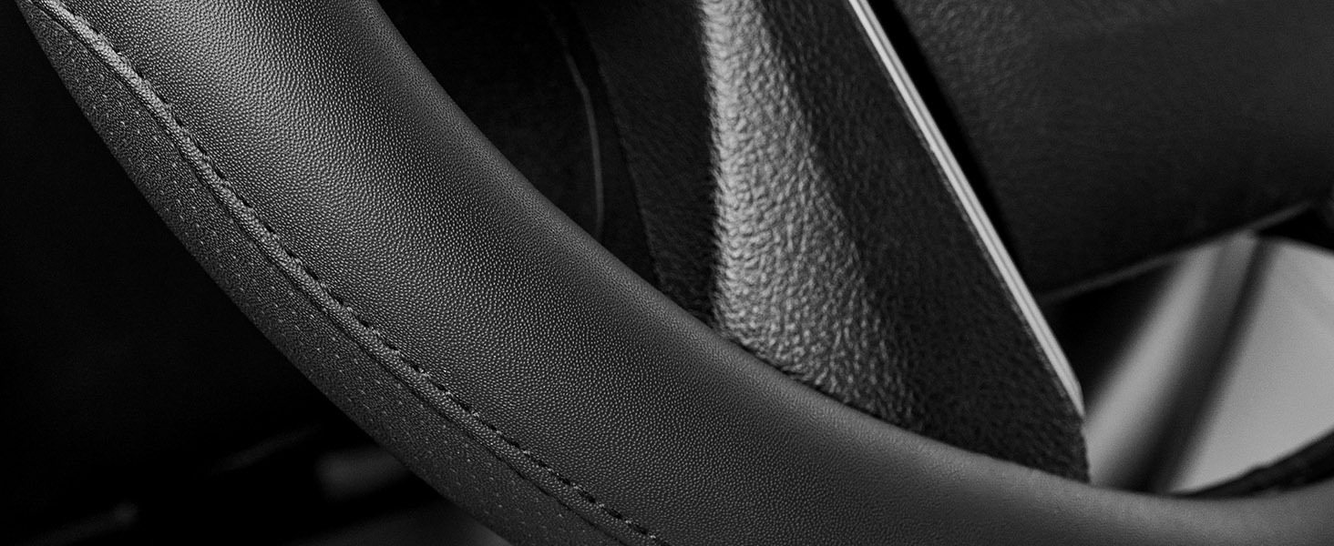 Microfiber steering wheel cover 14.5-15 inch non-slip breathable odorless universal car steering wheel protection