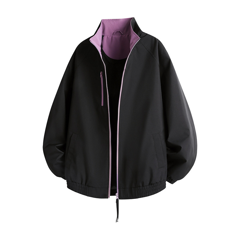 Customized Logo Color-Block Stand Collar Jacket for Men and Women, Trendy Brand, Stylish Dopamine Jacket for Teenagers, Men's Outerwear Customized Logo Color-Block Stand Collar Jacket for Men and Women, Trendy Brand, Stylish Dopamine Jacket for Teenagers, Men's Outerwear
