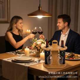 木质红酒架餐厅酒杯架木质调味饮料展示架高脚杯架家用葡萄酒杯