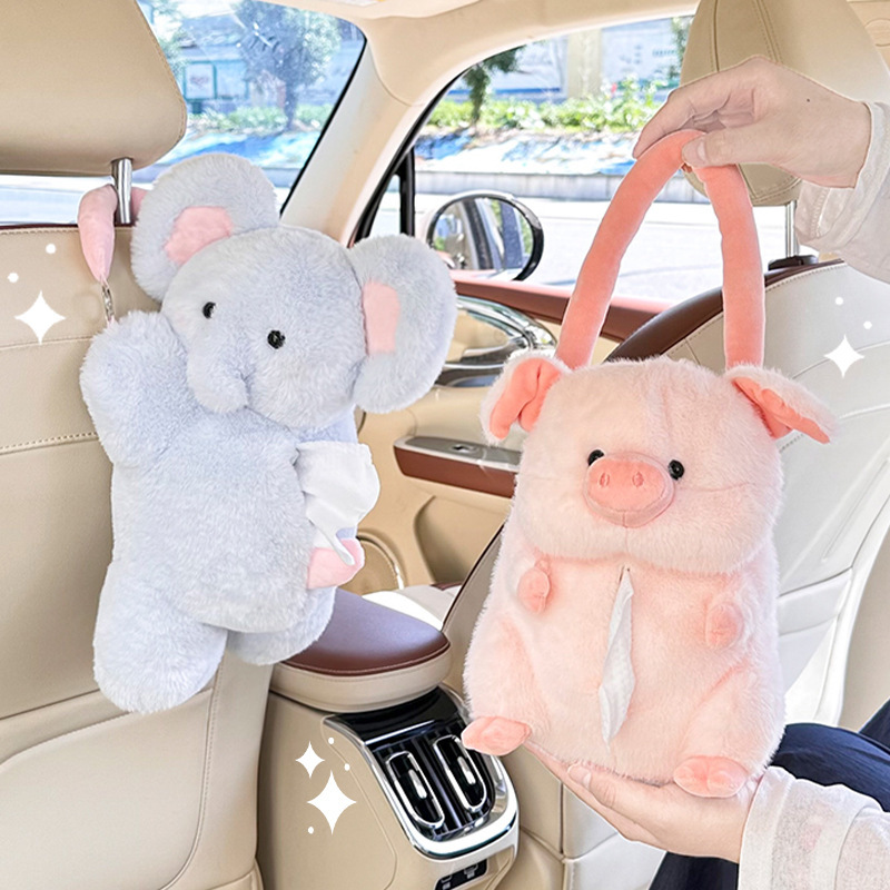 かわいい漫画の車のティッシュボックスぬいぐるみカーシートバックティッシュポンプインターネット有名人の車のティッシュボックス卸売|undefined