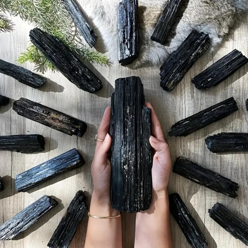 Natural Crystal, Black Tourmaline Raw Stone, Tourmaline Crystal Raw Stone, Crystal Ornament, Mineral Specimen, Aroma Diffuser Stone Wholesale