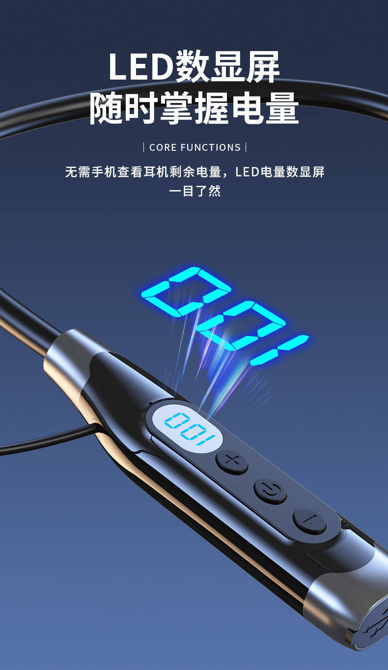 Wireless Bluetooth headphones with card slot, karaoke function, neckband design, ultra-long battery life, noise cancellation, suitable for gaming and sports, compatible with Huawei and Apple devices