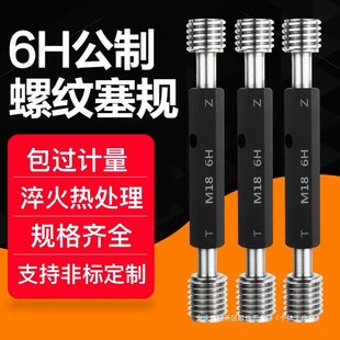 6H Metric Internal Thread Gauge Plug Gauge Pass/Fail Gauge Internal Thread Inspection Tool Coarse Thread Gauge Fine Thread Pass/Fail Gauge M4M6