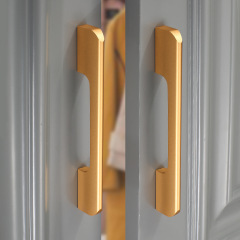 加長衣櫃門拉手新中式現代簡約輕奢玫瑰金拉手抽屜櫥櫃門把手手柄