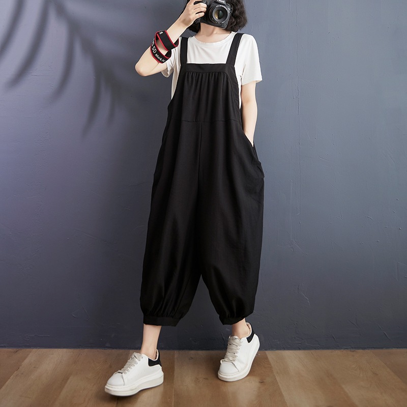 Overall for leisure, trousers, plus size, oversize