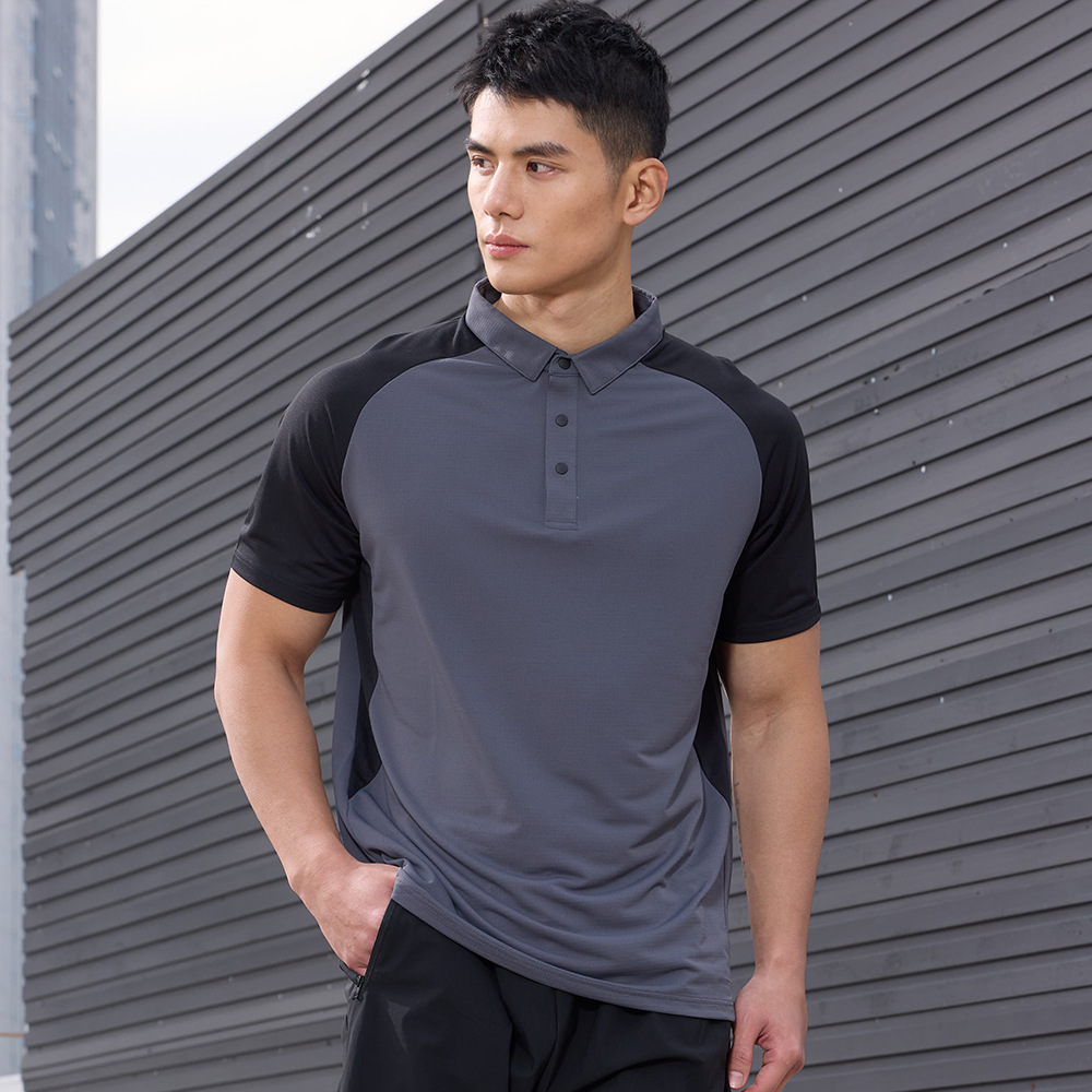 2025 nueva camisa deportiva de manga corta al aire libre Polo con solapa de botón de moda medio abierto camisa cultural casual tamaño europeo