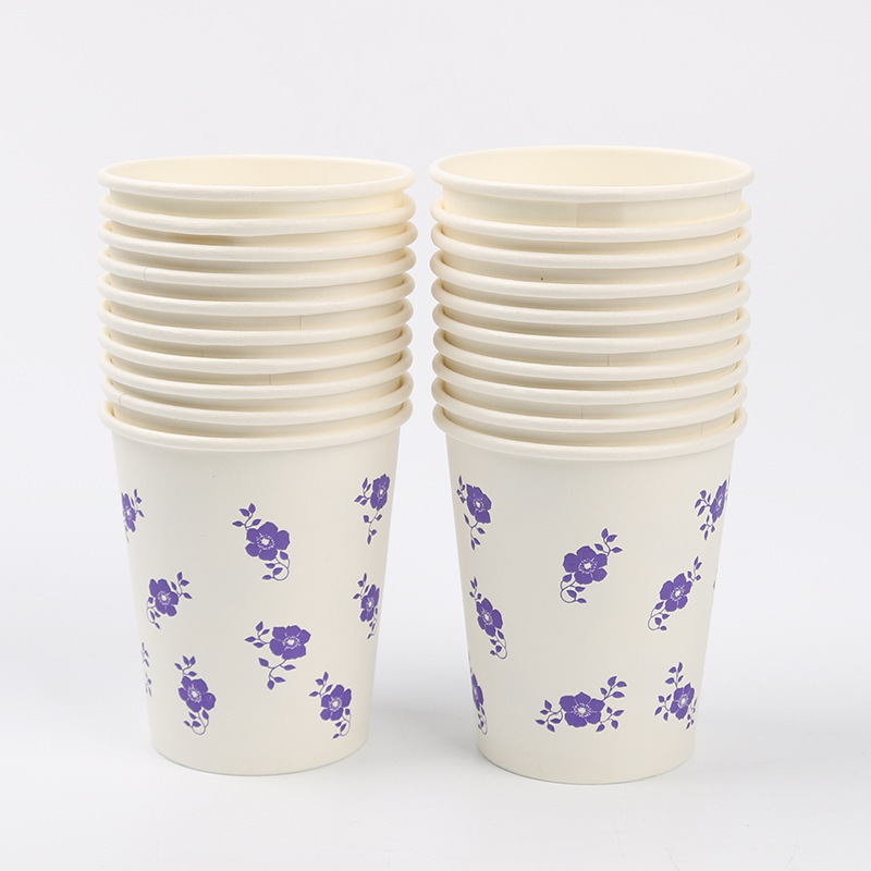 Hogar engrosada taza de papel desechable 50 piezas 250ml color sola bolsa al por mayor