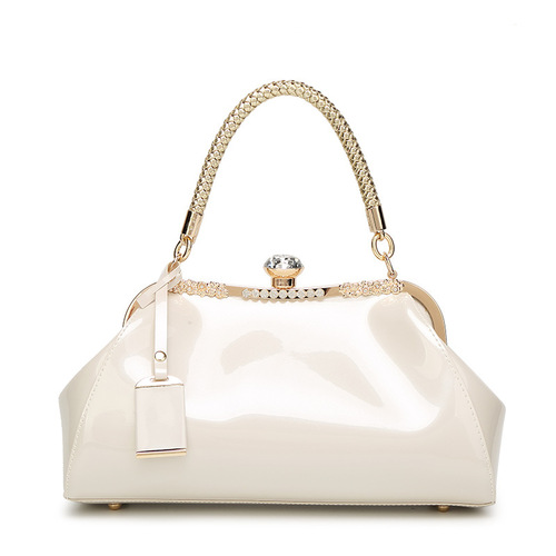  New European and American Fashion Patent Leather Women's Bags Trendy Glossy Handbags Shoulder Crossbody Bags Bridal Dinner Women's Bags