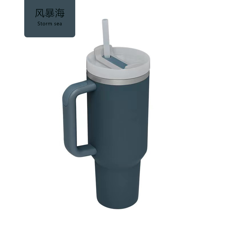 Nuevo transfronterizo 40oz mango de segunda generación Copa calentador de hielo Taza preservación del calor preservación en frío 304 taza de vacío de acero inoxidable con paja