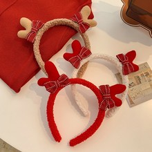 圣诞节饰品鹿角发箍女儿童不勒头发饰网红女童压发洗脸发捆束发带