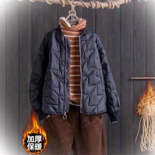 意大利一线品牌剪标撤柜清仓尾货休闲夹棉加厚轻薄羽绒棉衣外套女