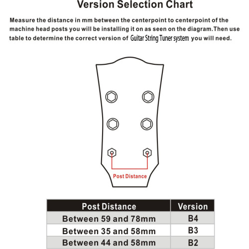 String tuner system, acoustic and electric guitar string tuning device, folk guitar string tuning system